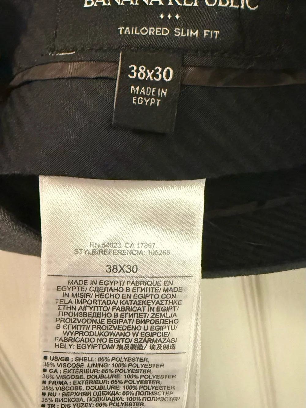 Banana Republic Tailored Slim Fit Dress Pants in Charcoal
